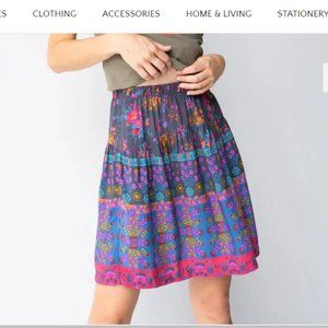 Natural Life Calla Skirt - Border Print - only worn a few times